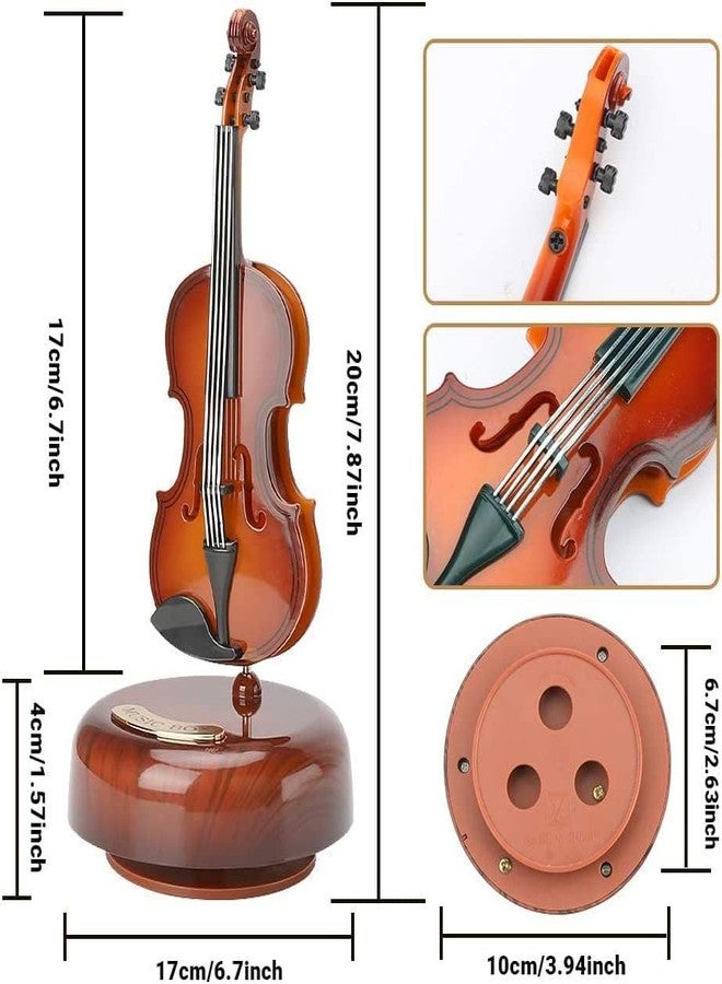 Bitrexup Creative Guitar Music Box 360° Rotating Musical Bass Instrument Miniature Decorative Artware Home Decoration, Best Gift for Friend, Brother, Sister, Mom-Dad, Music Lover - Image 3